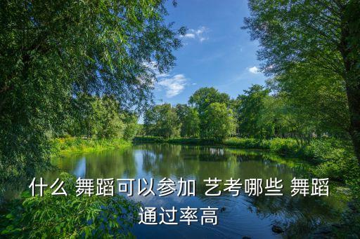 什么 舞蹈可以参加 艺考哪些 舞蹈通过率高