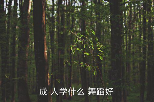 成 人学什么 舞蹈好