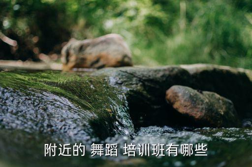 附近的 舞蹈 培训班有哪些