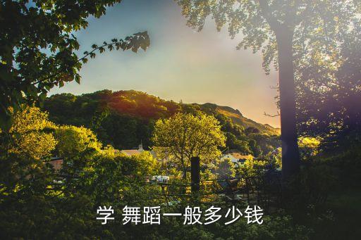 学 舞蹈一般多少钱