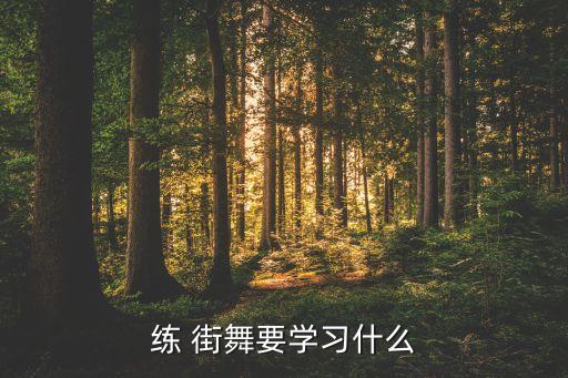 练 街舞要学习什么