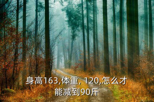 身高163,体重, 120,怎么才能减到90斤