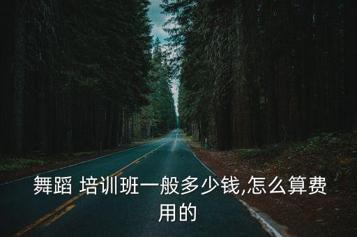  舞蹈 培训班一般多少钱,怎么算费用的