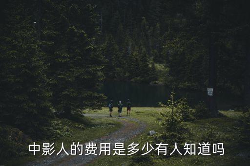  中影人的费用是多少有人知道吗