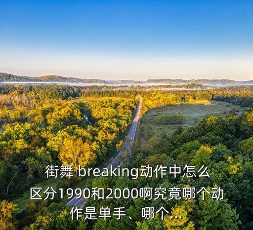  街舞 breaking动作中怎么区分1990和2000啊究竟哪个动作是单手、哪个...