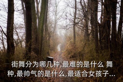  街舞分为哪几种,最难的是什么 舞种,最帅气的是什么,最适合女孩子…