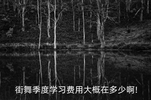  街舞季度学习费用大概在多少啊!