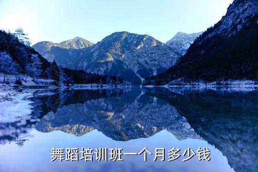 舞蹈培训班一个月多少钱