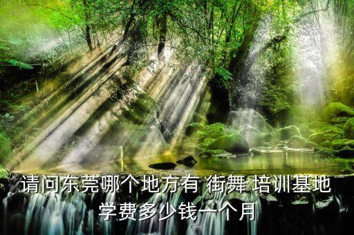 请问东莞哪个地方有 街舞 培训基地学费多少钱一个月
