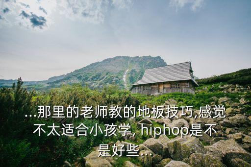 ...那里的老师教的地板技巧,感觉不太适合小孩学, hiphop是不是好些...