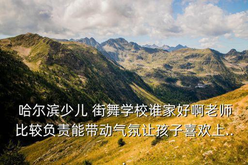  哈尔滨少儿 街舞学校谁家好啊老师比较负责能带动气氛让孩子喜欢上...