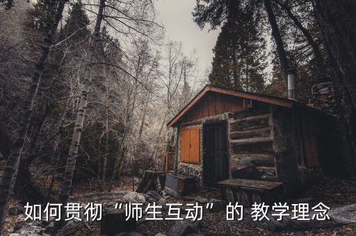 如何贯彻“师生互动”的 教学理念