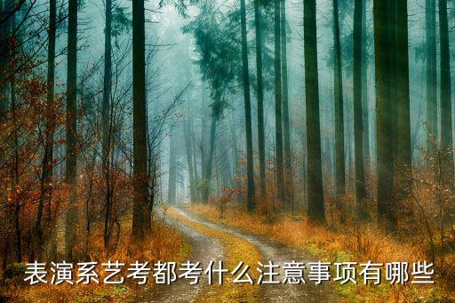  表演系艺考都考什么注意事项有哪些
