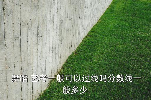  舞蹈 艺考一般可以过线吗分数线一般多少