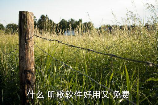 什么 听歌软件好用又 免费