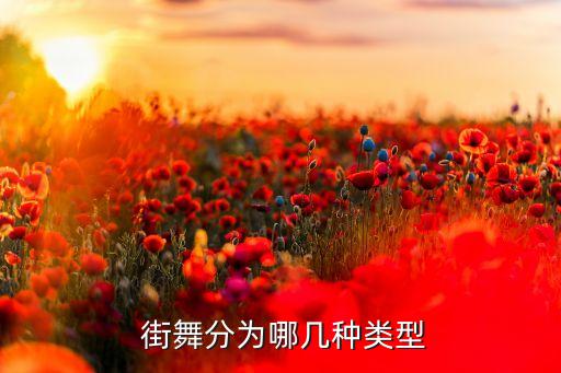  街舞分为哪几种类型