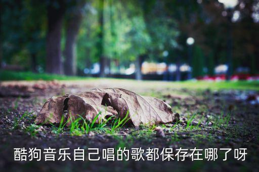  酷狗音乐自己唱的歌都保存在哪了呀