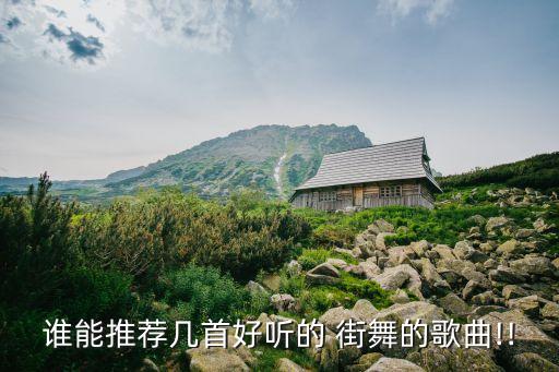 谁能推荐几首好听的 街舞的歌曲!!