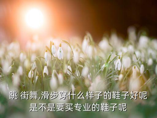 跳 街舞,滑步穿什么样子的鞋子好呢是不是要买专业的鞋子呢