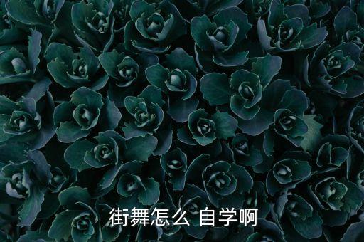  街舞怎么 自学啊
