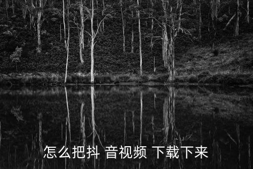 怎么把抖 音视频 下载下来