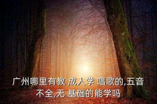 广州哪里有教 成人学 唱歌的,五音不全,无 基础的能学吗