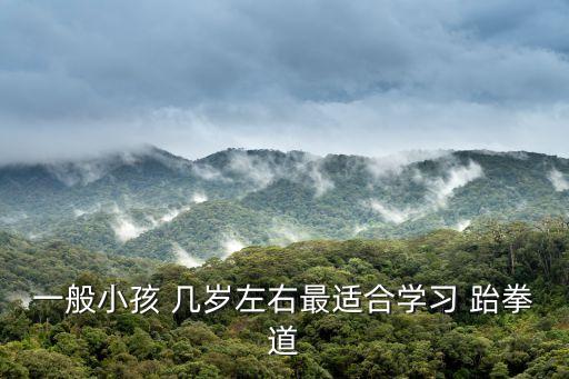 一般小孩 几岁左右最适合学习 跆拳道