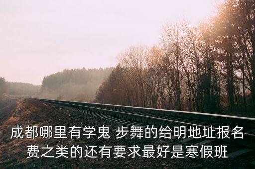 成都哪里有学鬼 步舞的给明地址报名费之类的还有要求最好是寒假班