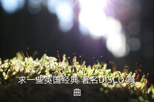 求一些英国经典 著名DISCO 舞曲