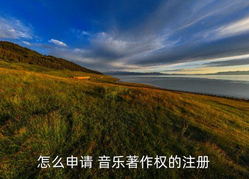 怎么申请 音乐著作权的注册