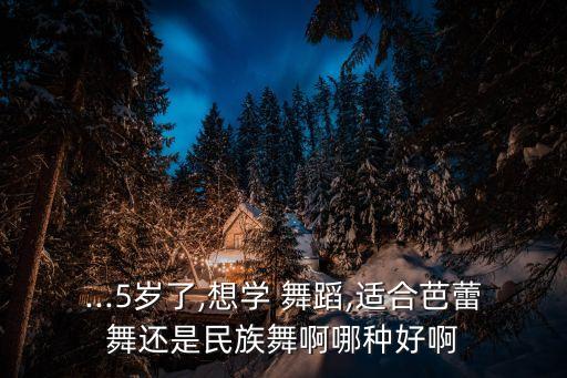 ...5岁了,想学 舞蹈,适合芭蕾舞还是民族舞啊哪种好啊