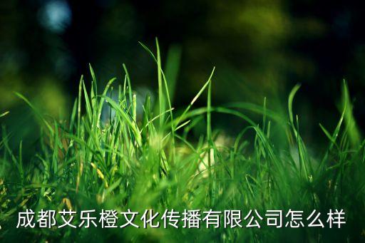 成都艾乐橙文化传播有限公司怎么样