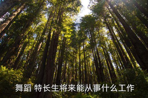 舞蹈 特长生将来能从事什么工作