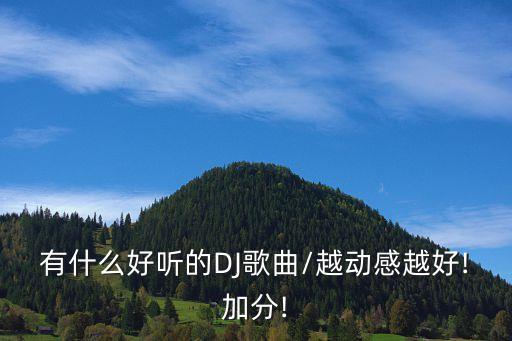 有什么好听的DJ歌曲/越动感越好!加分!