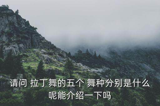 请问 拉丁舞的五个 舞种分别是什么呢能介绍一下吗