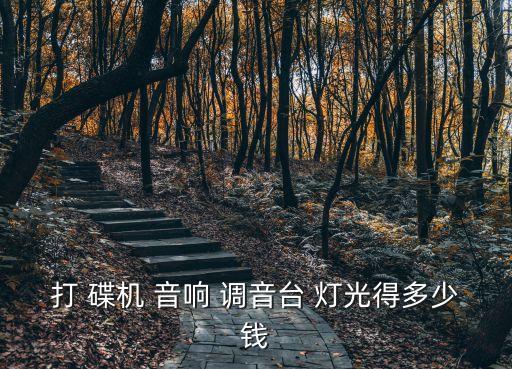打 碟机 音响 调音台 灯光得多少钱
