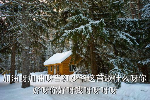 加油呀加油呀当红少爷这首歌什么呀你好呀你好呀我呀呀呀呀