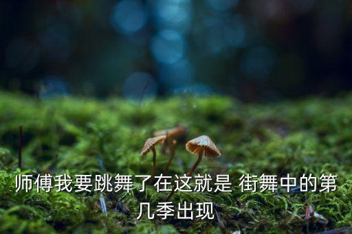 师傅我要跳舞了在这就是 街舞中的第几季出现