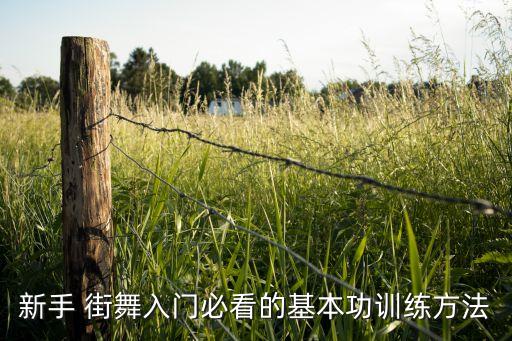 新手 街舞入门必看的基本功训练方法