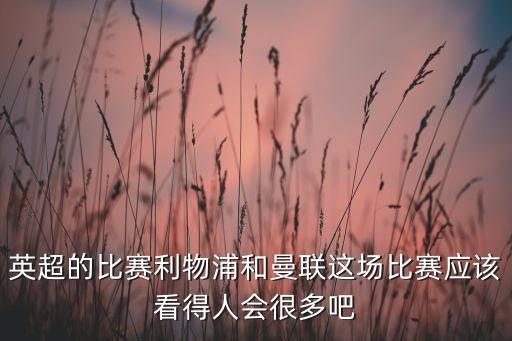英超的比赛利物浦和曼联这场比赛应该看得人会很多吧