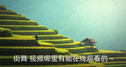 街舞 视频哪里有能在线观看的～