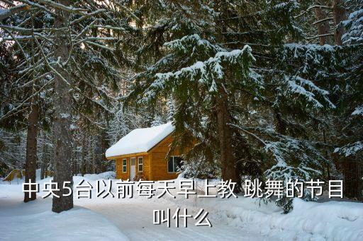中央5台以前每天早上教 跳舞的节目叫什么