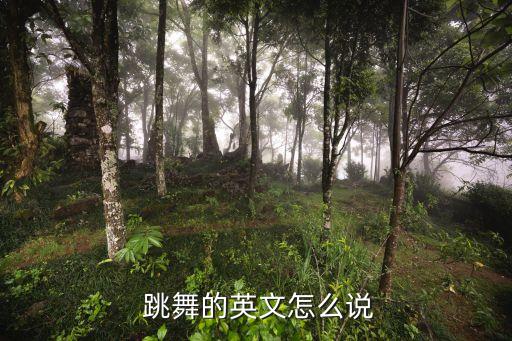  跳舞的英文怎么说