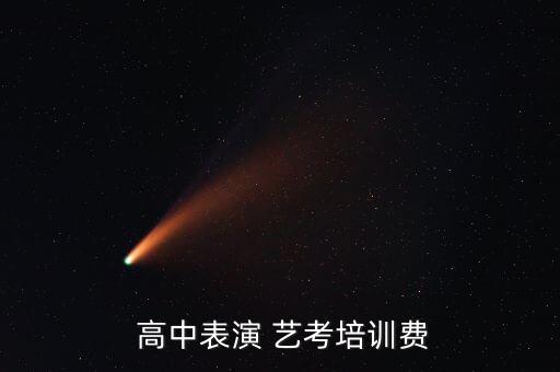  高中表演 艺考培训费