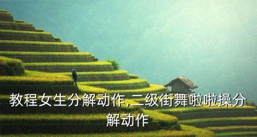 街舞教程女生分解动作,二级街舞啦啦操分解动作