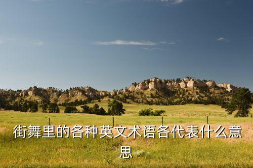 街舞课英语怎么说,街舞种类8种英语怎么说
