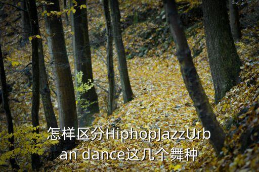 怎样区分HiphopJazzUrban dance这几个舞种