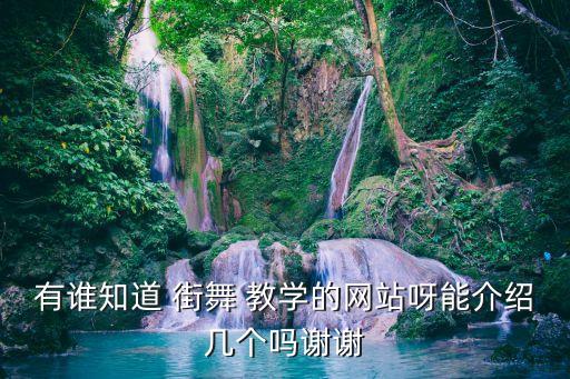 有谁知道 街舞 教学的网站呀能介绍几个吗谢谢